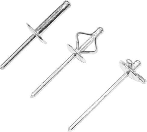 50 قطعة من المسامير البوب ​​العمياء المصنوعة من الألومنيوم مقاس 3/16 بوصة × 1 بوصة، ومسامير البوب ​​المنفجرة ثلاثية الطي مقاس 4.8 × 25 مم (فضية) in Kuwait