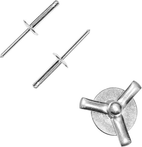 50 قطعة من المسامير البوب ​​العمياء المصنوعة من الألومنيوم مقاس 3/16 بوصة × 1 بوصة، ومسامير البوب ​​المنفجرة ثلاثية الطي مقاس 4.8 × 25 مم (فضية) in Kuwait