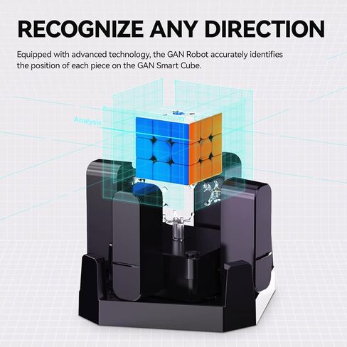 GAN Robot، آلة حل المكعب، جهاز تشويش إذاعي للألغاز، هاتف ذكي متصل، متوافق فقط مع GAN Smart Cube، أحدث إصدار من تطبيق CubeStation (مكعب السرعة غير متضمن في هذا المنتج) in Kuwait