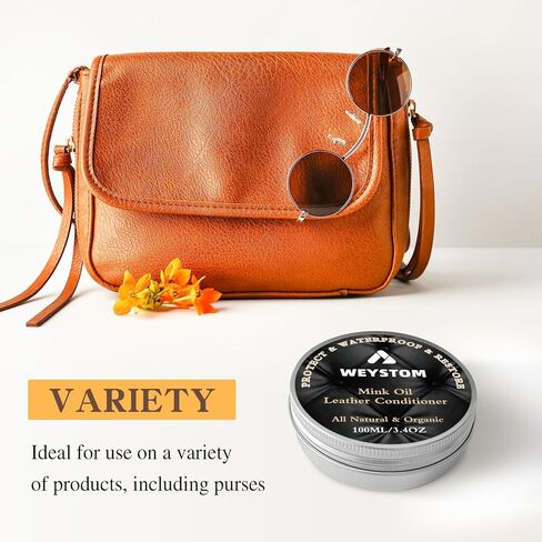 بلسم إعادة تلوين الجلد - زيت المنك - مجموعة إصلاح الجلود للحقيبة الجلدية والأريكة ومجموعة ترميم الجلد للجلد البالي والباهت والمخدوش (بني متوسط) in Kuwait