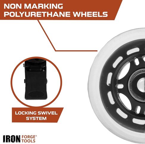 Side Mount Casters Set of 4 Heavy Duty- Swivel Caster Wheels for Furniture Legs, Table, Workbench, Cart, Bed, Black Powder Coated L-Shaped Plate 3 Inch Caster Wheels, 300lbs Capacity in Kuwait