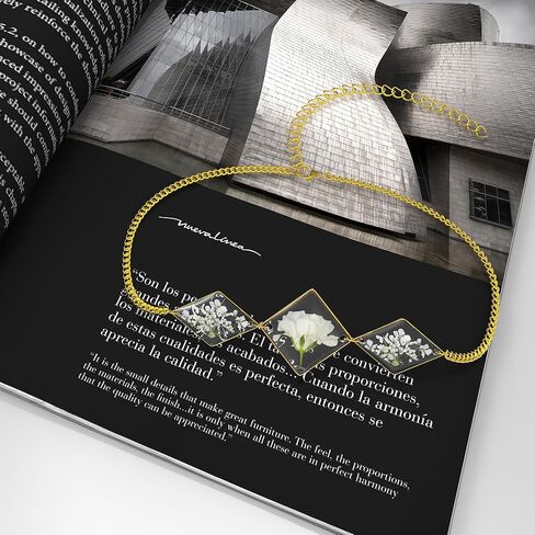 سوار زهرة مضغوطة على شكل زهرة أنفاس الطفل وسوار الملكة آن من الدانتيل المضغوط على شكل زهرة برية سوار مصنوع يدويًا سوار من الراتنج على شكل زهرة برية مضغوطة ذهبي سوار زهرة قابل للتعديل in Kuwait