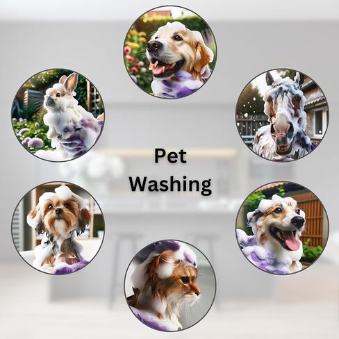 Dog Washing Gloves with Bristle Scrubbers, Reusable Silicone Gloves Ideal for Pet Bathing, Massaging & Grooming (Purple) in Saudi Arabia