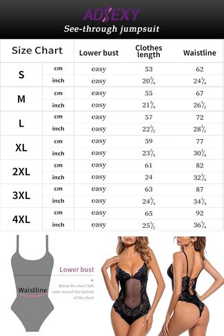 ADSEXY Black Lingerie for Women Sexy Lace Teddy Bodysuit Deep V Neck Mini Babydoll Chemise Valentine's Day One Piece in Saudi Arabia