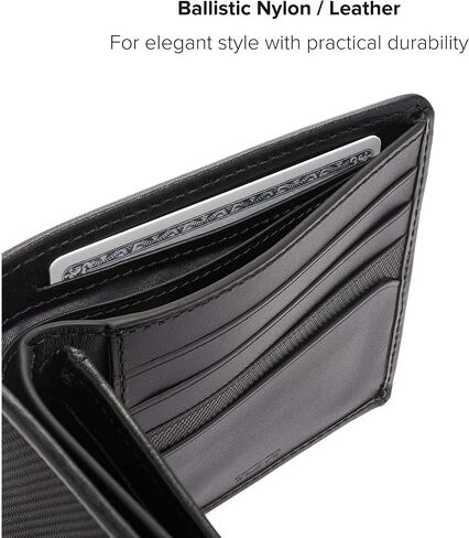 TUMI - Alpha Global Center Flip Passcase - Wallets for Men - Organized Bill Compartment & Hidden Pocket - 3.8" X 4.8" X 1.0" - Black in Saudi Arabia