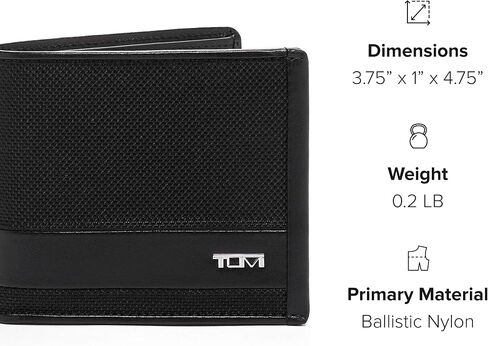TUMI - Alpha Global Center Flip Passcase - Wallets for Men - Organized Bill Compartment & Hidden Pocket - 3.8" X 4.8" X 1.0" - Black in Saudi Arabia