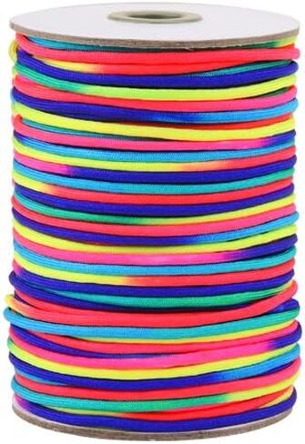 West Coast Paracord Macramé Weaving Rainbow Dip Dye Cord - Bright Color 550 Paracord (100 Feet) in Saudi Arabia