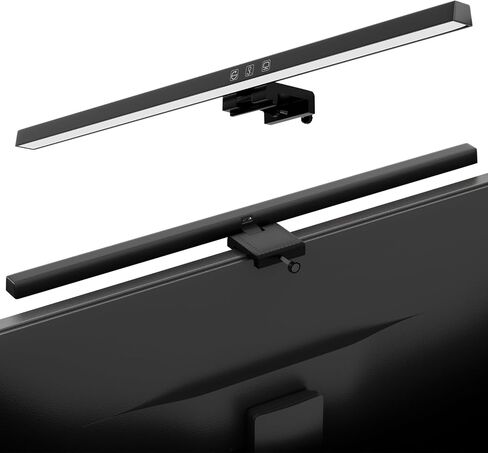 Computer Monitor Light Bar, 3 Color Temperature Computer Monitor Lamp for Eye Caring, Touch Control Timed Computer Light Bar Gaming Accessories for Home Office Game in Saudi Arabia