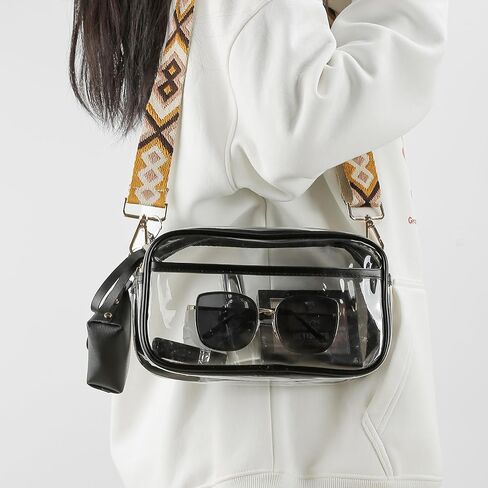 Clear Bag Stadium Approved, Clear Crossbody Purse Bag, Clear Stadium Bags for Women in Saudi Arabia