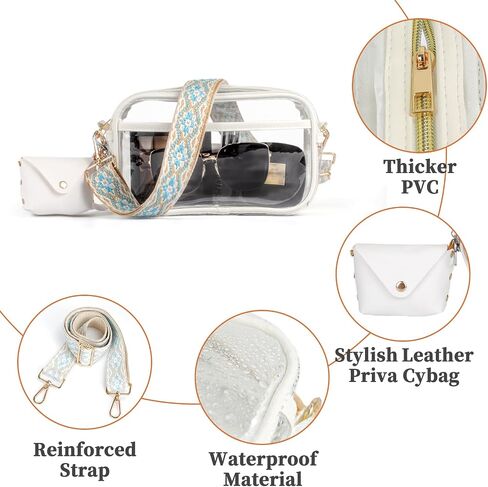 Clear Bag Stadium Approved, Clear Crossbody Purse Bag, Clear Stadium Bags for Women in Saudi Arabia