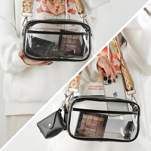 Clear Bag Stadium Approved, Clear Crossbody Purse Bag, Clear Stadium Bags for Women in Saudi Arabia