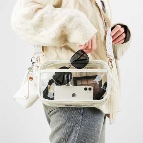 Clear Bag Stadium Approved, Clear Crossbody Purse Bag, Clear Stadium Bags for Women in Saudi Arabia