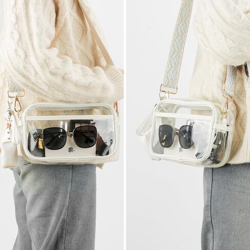 Clear Bag Stadium Approved, Clear Crossbody Purse Bag, Clear Stadium Bags for Women in Saudi Arabia