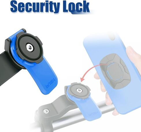 حامل هاتف للدراجة Pack-1، حامل هاتف ذكي مقاوم للماء ABS 360 دوار للدراجات النارية لهاتف 4.7 بوصة - 7.2 بوصة، حامل عالمي للهواتف الذكية بدواسة مضادة للصدمات (أزرق وأسود) in Saudi Arabia