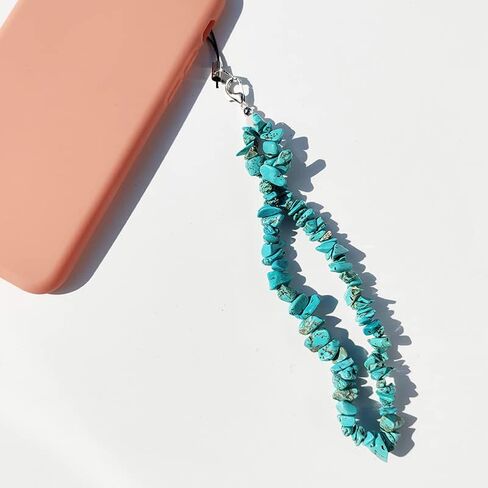 Fuqimanman2020 Phone Chain Strap Charms Natural Gemstone Phone Chain Stylish Cell Phone Case Lanyard Wrist Strap for Women Girls in Saudi Arabia