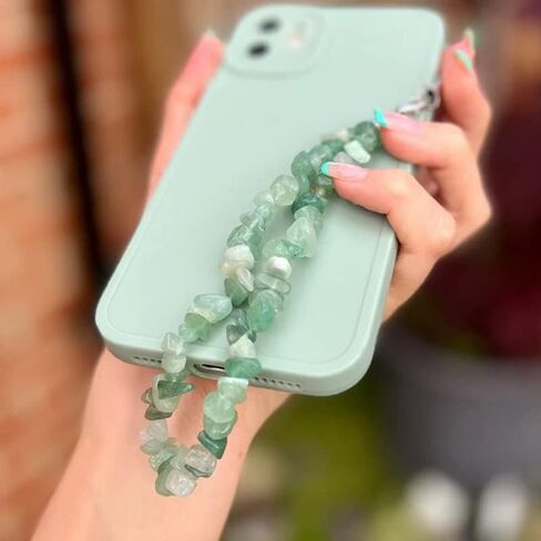 Fuqimanman2020 Phone Chain Strap Charms Natural Gemstone Phone Chain Stylish Cell Phone Case Lanyard Wrist Strap for Women Girls in Saudi Arabia