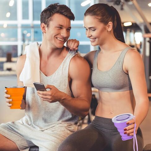 24 قطعة من أكواب السفر القابلة للطي سعة 6.8 أونصة، كوب سيليكون قابل للطي للشرب أثناء السفر، كوب قابل للتوسيع قابل لإعادة الاستخدام، كوب تخييم قابل للطي مع أغطية للمشي لمسافات طويلة في الهواء الطلق in Saudi Arabia