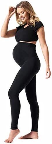 BLANQI Maternity Leggings, Over The Belly Pregnancy Tights, Moderate Support… in Saudi Arabia