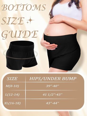 4 Pack Maternity Shorts Comfy Women Maternity Pajamas Clothes Sleep Shorts Lounge Shorts Pregnancy Workout Clothes in Saudi Arabia