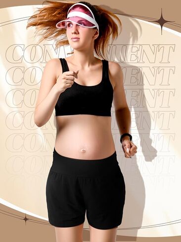 4 Pack Maternity Shorts Comfy Women Maternity Pajamas Clothes Sleep Shorts Lounge Shorts Pregnancy Workout Clothes in Saudi Arabia