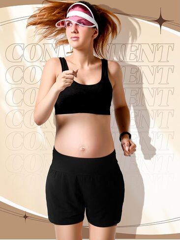 4 Pack Maternity Shorts Comfy Women Maternity Pajamas Clothes Sleep Shorts Lounge Shorts Pregnancy Workout Clothes in Saudi Arabia