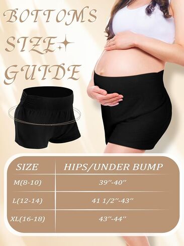 4 Pack Maternity Shorts Comfy Women Maternity Pajamas Clothes Sleep Shorts Lounge Shorts Pregnancy Workout Clothes in Saudi Arabia