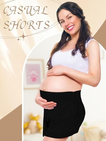 4 Pack Maternity Shorts Comfy Women Maternity Pajamas Clothes Sleep Shorts Lounge Shorts Pregnancy Workout Clothes in Saudi Arabia