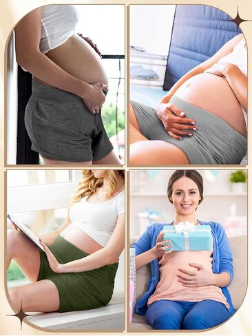4 Pack Maternity Shorts Comfy Women Maternity Pajamas Clothes Sleep Shorts Lounge Shorts Pregnancy Workout Clothes in Saudi Arabia