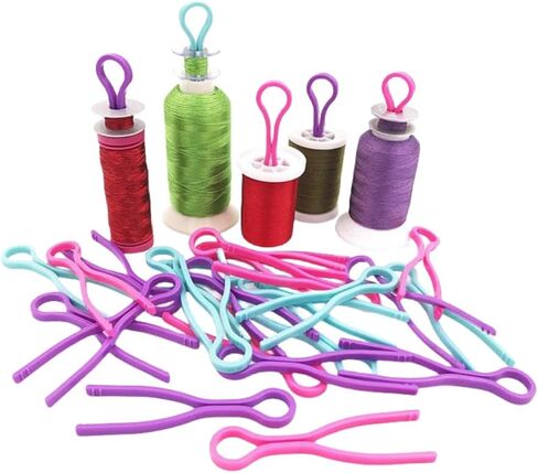 حافظ على تطابق خيوط البكرة مع بكرات الخيط الخاصة بك، مجموعة من 50 قطعة من مستلزمات ماكينة الخياطة، لوازم خياطة اللحف، منتجات الخياطة، حامل الخيوط، مشابك البكرة البلاستيكية، حاملات الخيوط in Kuwait