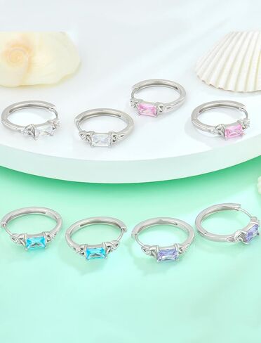 Celtic Knot Hoop Earrings for Women 925 Sterling Silver Square Huggie Earring Birthstone Jewelry in Saudi Arabia
