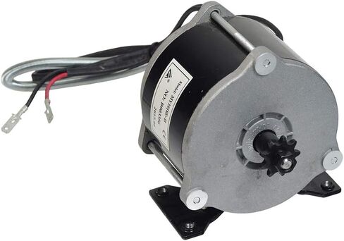 محرك كهربائي شديد التحمل 36 فولت 500 وات من AlveyTech - محرك وات MY1018E-D متين مع ضرس 9 أسنان مع دعامة تثبيت وأجهزة، وقطع غيار لعربة الحلاقة المجنونة XL (الإصدارات 1+) in Kuwait