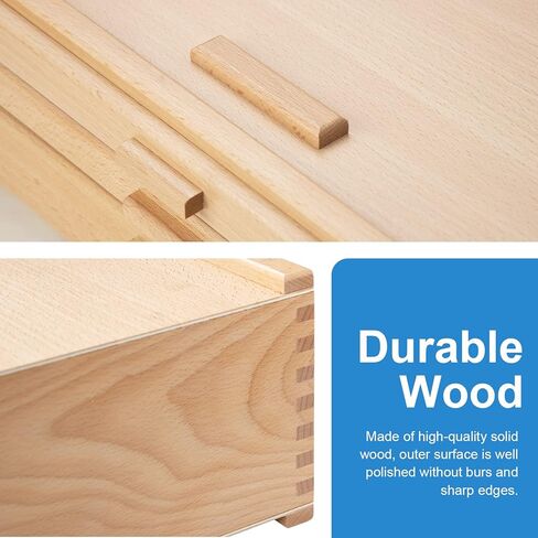 Falling in Art Wooden Pastel Storage Box, Artist Supply Storage Box With 4 Removable Drawer, Portable Organizer Box for Pencils, Markers, Brushes and Painting Tools in Kuwait