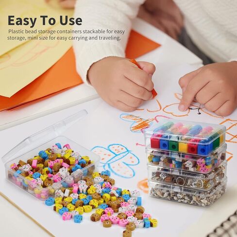 16 Pcs Mini Plastic Containers Boxes with Lids, 4.5x3.4 Inches Clear Small Storage Box for Collecting Small Items, Beads, Jewelry, Crafts Accessories, Game Pieces, Business Cards,Tools in Kuwait