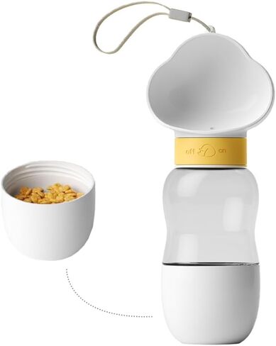 Dog Water Bottle with Food Container Multifunctional Portable 2 in 1 Travel Water Bottle ，Pet Cat Water Bottle Leak Proof Water ，Suitable for Outdoor Walking and Hiking for Pets,BPA Free in Kuwait
