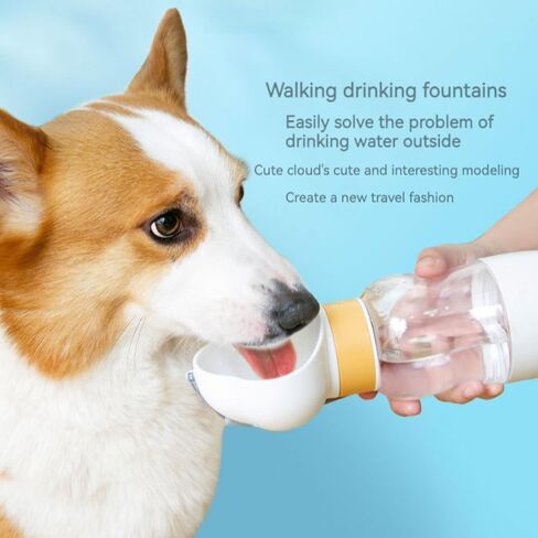 Dog Water Bottle with Food Container Multifunctional Portable 2 in 1 Travel Water Bottle ，Pet Cat Water Bottle Leak Proof Water ，Suitable for Outdoor Walking and Hiking for Pets,BPA Free in Kuwait