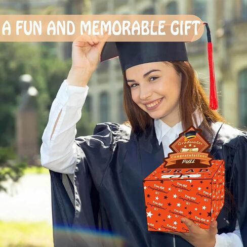 Graduation Money Box for Cash Gift,Surprise Graduation Gift,Class of 2024 Money Gift Box, Funny Graduation Gifts for Boys Girls High School College,Graduation Gift Box for Graduation Party in Kuwait
