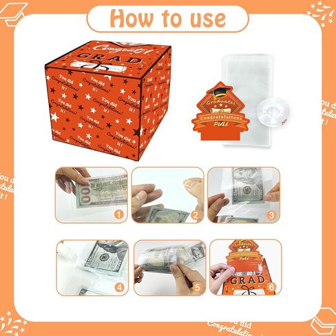 Graduation Money Box for Cash Gift,Surprise Graduation Gift,Class of 2024 Money Gift Box, Funny Graduation Gifts for Boys Girls High School College,Graduation Gift Box for Graduation Party in Kuwait