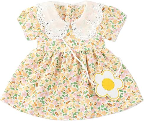 PATPAT Toddler Baby Girl Dress Short Sleeve Flora Kids Summer Sundress in Saudi Arabia