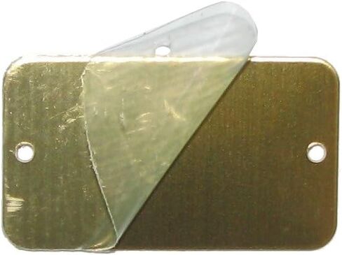 فراغات ختم RMP، مستطيل مقاس 1 بوصة × 2 بوصة بزوايا مستديرة وفتحتين، نحاس 0.032 بوصة (20 جيجا) - 20 عبوة in Kuwait