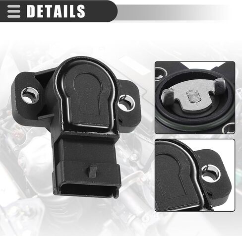 Motoforti Throttle Position Sensor, for Hyundai I10 1st Generation 1.0 1.1 Petrol, Plastic, No.35170-02000, Black in Saudi Arabia