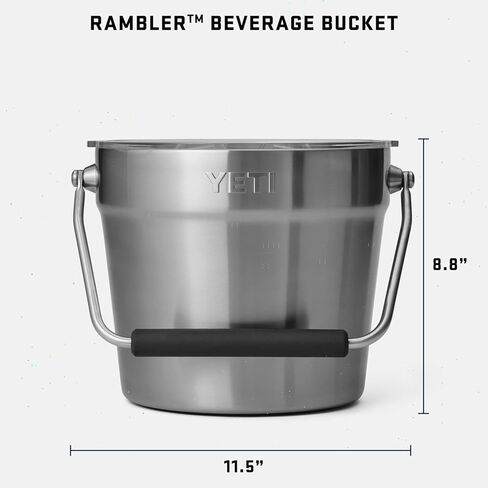 YETI Rambler Beverage Bucket, Double-Wall Vacuum Insulated Ice Bucket with Lid, Big Wave Blue in Kuwait