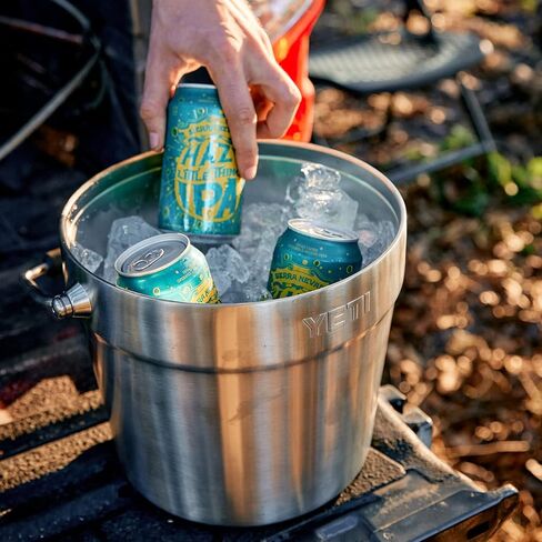 YETI Rambler Beverage Bucket, Double-Wall Vacuum Insulated Ice Bucket with Lid, Big Wave Blue in Kuwait