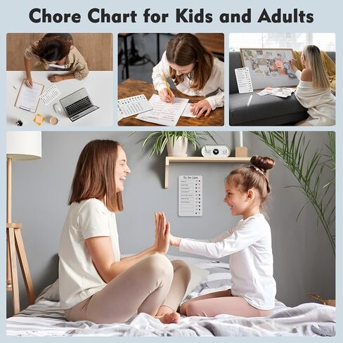 Chore Chart for Kids and Adults, My Chores Slider Chart, Reusable Checklist Board Kids to Do List Board with 10 Pcs Cardstocks (Blue) in Saudi Arabia