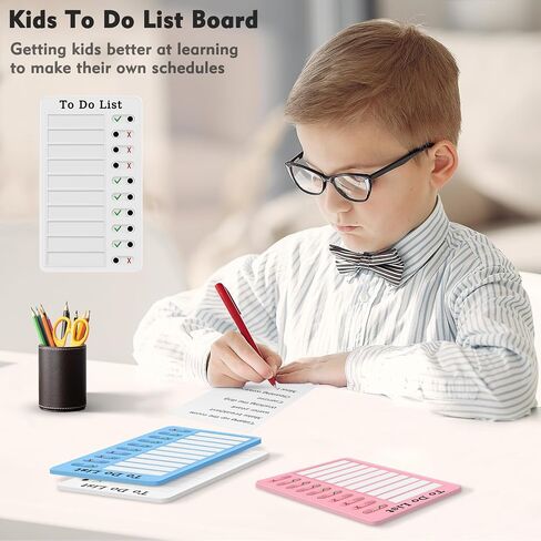 Chore Chart for Kids and Adults, My Chores Slider Chart, Reusable Checklist Board Kids to Do List Board with 10 Pcs Cardstocks (Blue) in Saudi Arabia