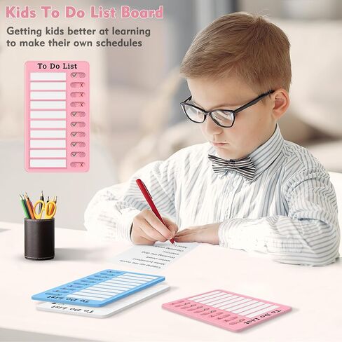 Chore Chart for Kids and Adults, My Chores Slider Chart, Reusable Checklist Board Kids to Do List Board with 10 Pcs Cardstocks (Blue) in Saudi Arabia