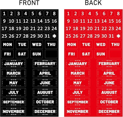 الأرقام والأشهر المغناطيسية، تقويم مغناطيسي على الوجهين للسبورة البيضاء للمسح الجاف، تقويم مغناطيسي للثلاجة، ملحقات اللوحة المغناطيسية للمكتب والفصول الدراسية والثلاجة والمنزل in Kuwait