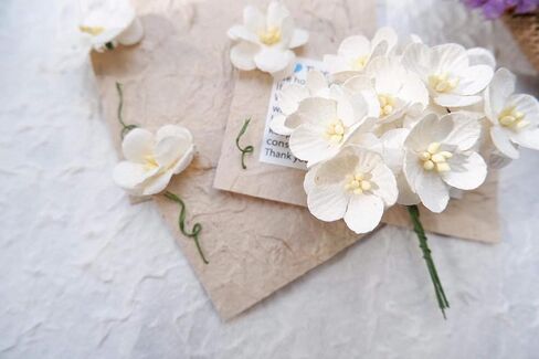 Thai Decorated 50 pcs Mini Paper Flower Artificial Mulberry Paper Flower 20-25 mm Small Paper Flower for Craft Scrapbooking DIY Wedding Card Supplies Flower Size: 25 MM (Pink) in Saudi Arabia