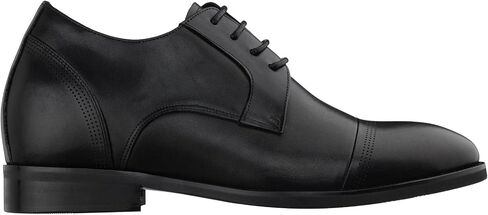 TOTO Men's Invisible Height Increasing Elevator Shoes - Premium Leather Lace-up Micro-Perforated Formal Derby Oxfords - 2.8 Inches Taller in Saudi Arabia