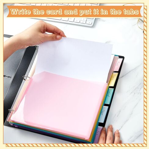 Jetec 4 Sets/ 20 Pcs Expanding Plastic Binder Dividers with Flexible Front Pockets Expand 1/4", 5 Tab Letter Size Plastic Dividers 3 Ring Binder Organization Binder Index Dividers for School in Saudi Arabia