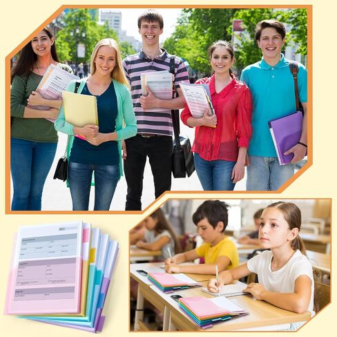Jetec 4 Sets/ 20 Pcs Expanding Plastic Binder Dividers with Flexible Front Pockets Expand 1/4", 5 Tab Letter Size Plastic Dividers 3 Ring Binder Organization Binder Index Dividers for School in Saudi Arabia